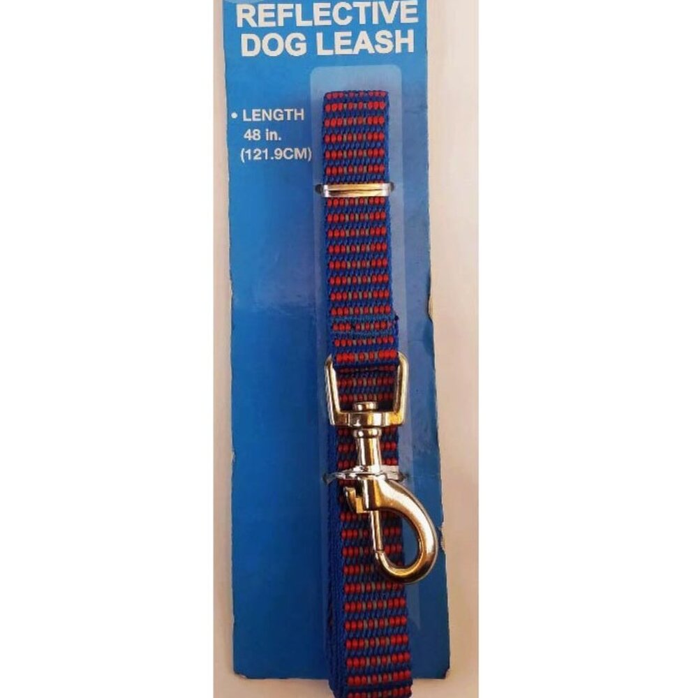 Dog Leash: NWT 4-foot Reflective Pet Leash, Red & Blue